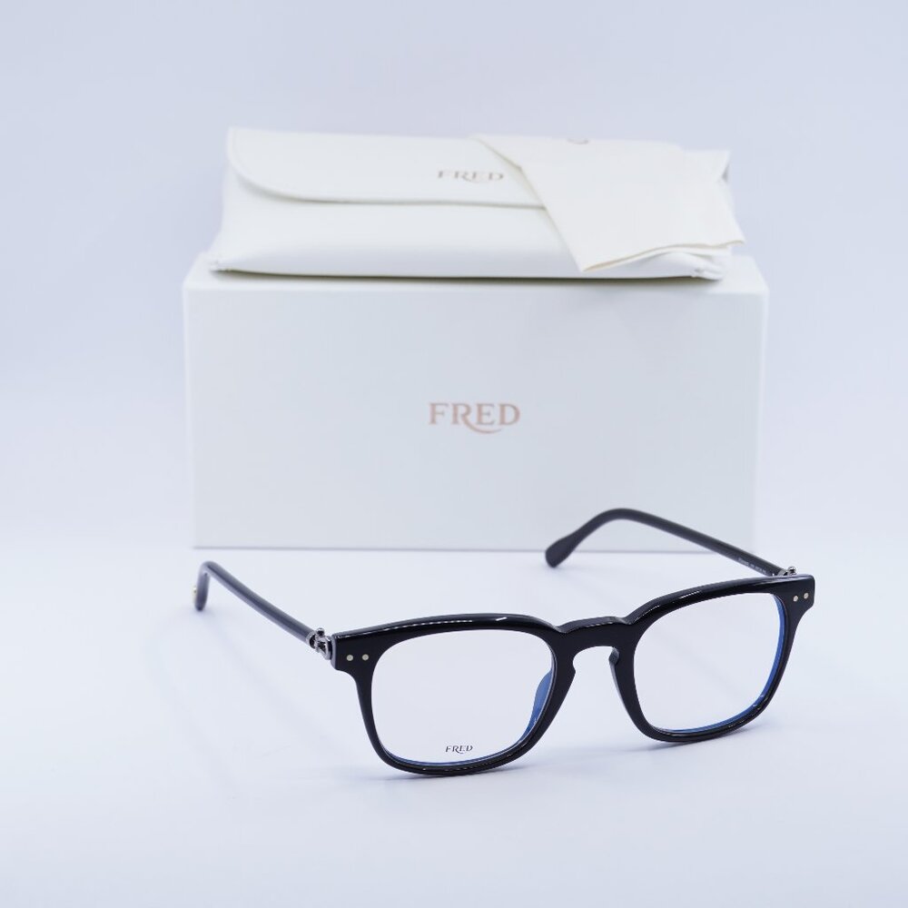 Fred FG50006I 001 Square 50mm Eyeglasses - Black